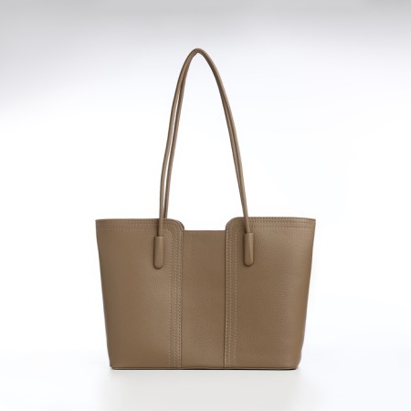 Bag Female Tout with zipper, beige color