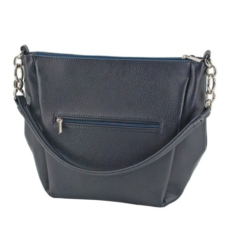 Female bag, artificial leather, blue 22x10x26 cm-2
