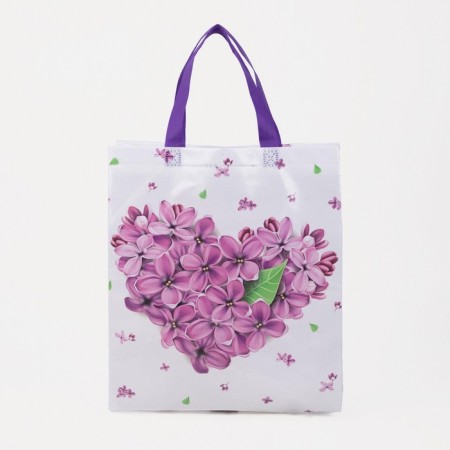 Household bag without fastening, purple color-1