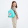 Baby backpack for artificial leather girl "Kitik", plush strip, 27x23 x 10 cm