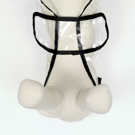Dog raincoat, size M (DS 26, OG 38-41, Osh 40 cm), black-5