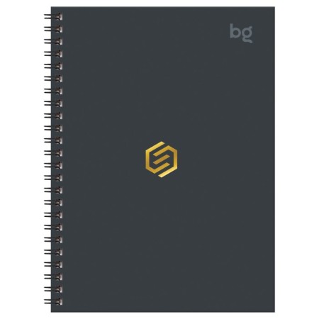 Note book A6, 120 sheets in a cage on the rowing "Monocolor/Classic", a solid cover, matte lamination, foil embossing, mix-3