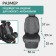 Protective cape for children's car seat Defly, eco -leather black rhombus