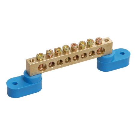 Tire "N" zero 6x9 mm on two angular blue insulators 8 rexant groups