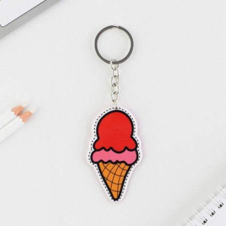 Brush for keys "Berry Ice Cream", metal-2