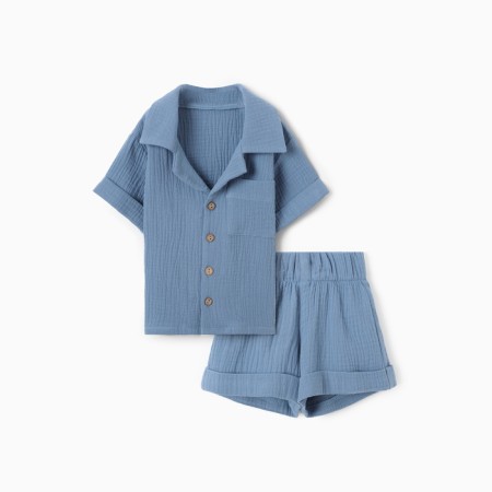 Kids' costume (shirt and shorts) I, R. 74-80, blue