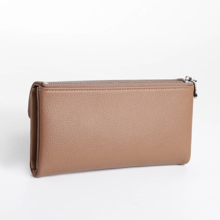 Women's wallet on magnet, beige color-1