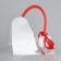 Carriage for flowers with tape, 30x25x12 cm, red
