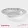 Plate ceramic deep shade “marble”, 300 ml, d = 21 cm, white and gray color