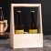 Carriage for 2 bottles with a wooden handle, 21x11.5x30.5 cm, natural