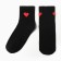 Children's socks "heart" minku, black color, 18-20 cm