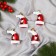 Christmas tree decoration "New Year's cap" (set 4 pcs) cm, 4x7.5 cm, red-white