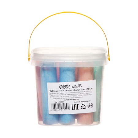 Color are colored for asphalt 14 pieces, 7 colors calligrata top, cylinder, length 80 +/- mm, diameter - 20mm-6