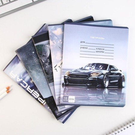 A notebook of 18 sheets A5, on the paper clip “September 1: Grey”, 5 types of mix, whiteness 96%.-1