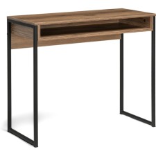 Компьютерный стол Лео Лофт металл, черный/дуб делано темный 39x85x75 см