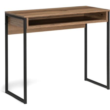 Computer table Leo Loft Metal, Black/Dub Dark 39x85x75 cm