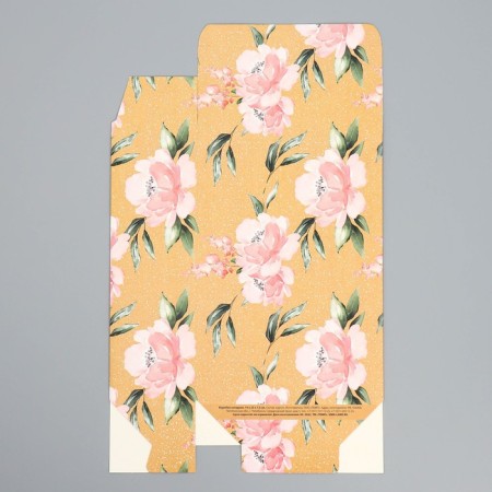 Gift folding box, packaging, "flowers", 16 x 23 x 7.5 cm-6