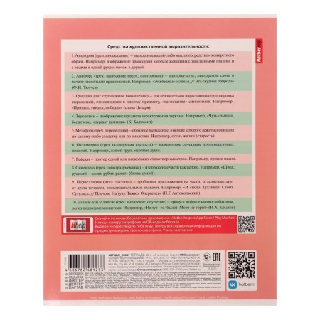 Subject notebook, 48 sheets in the "Neoclassic" line, for essays, covered cardboard, with reference information-4
