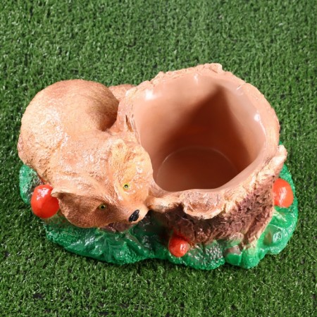 Figure pot "Raccoon" brown, 15x28x24cm-4