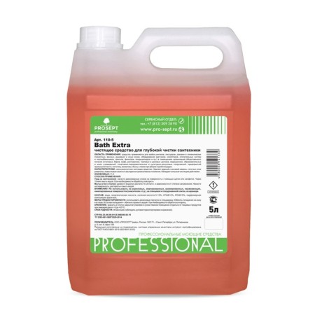 The gel reinforced for deep cleaning of plumbing Bath Extra. Concentrate, 5l-1
