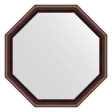 Mirror in the baguette frame, a mahon with an ornament of 50 mm, 64x64 cm