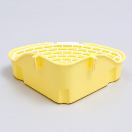 Corner toilet for rabbits and ferrets "Pijon", 24 x 18 x 11 cm, yellow-3