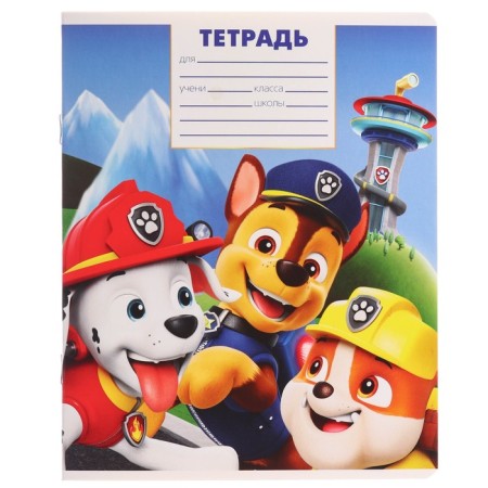 Notebook 12 sheets in a cage, 5 types of mix, cover coated cardboard, puppy patrol-4