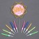 Set for decorating the cake: Topper "Happy Birthday", 1 pc., 10 candles