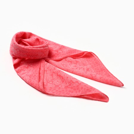Women's scarf, coral color, size 70x70