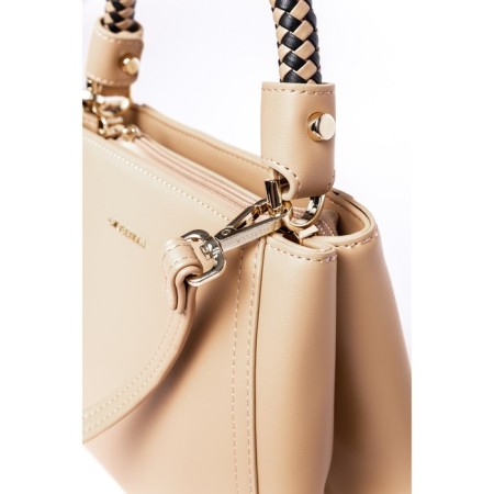 Women's bag, eco -leather, chrisbella beige, 24x9x19 cm-2