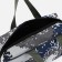 Cosmetic bag with a grid, blue color