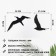 Decoration wall -mounted for the interior, panel on the wall of wood "bird", 2 modules