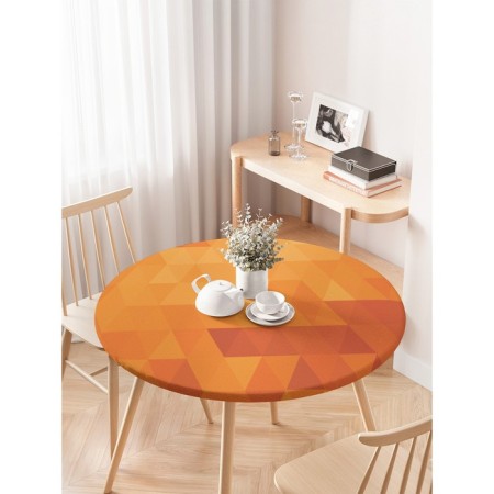 The tablecloth “Geometric patterns”, round, oxford, elastic band, size 120x120 cm, diameter 75-100 cm-2
