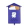 Mail box without a lock (with a loop), vertical, “house”, blue