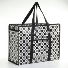 Household bag on lightning, black/white color