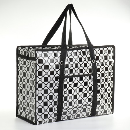 Household bag on lightning, black/white color