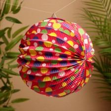 Ball paper decorative, diameter 22 cm, col. multi -colored