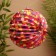 Ball paper decorative, diameter 22 cm, col. multi -colored