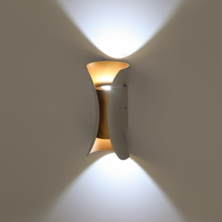 Decorative lighting LED 10W 3500K white/IP54 gold for interior, buildings facades