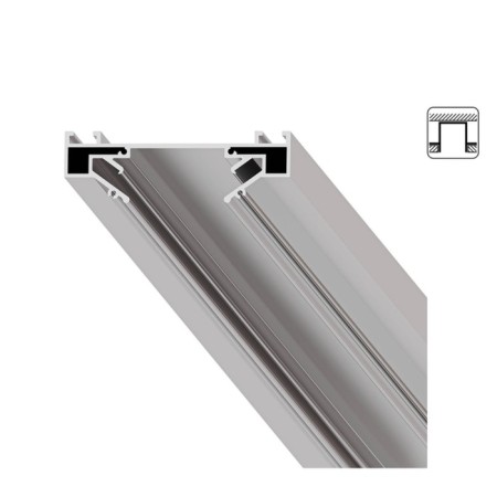 Profile for the ARTE LAMP Track Accessories A630205, 8.2x200x2.61 cm, gray.