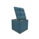 Puff with a lid and weighting, 400 × 400 × 420 mm, Savana plus matting, Blue color