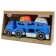 Eco-machine Funky Toys "Truck", with two machines, blue color, 30 cm