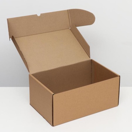 Self -assembly box "Postal", brown, 40 x 27 x 18 cm-1