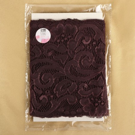 Lace elastic fabric, 175 mm × 2.7 ± 0.5 m, chocolate color-4
