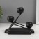 Summary Metal for 3 candles "Mollekules and ovals" black d = 2.5 cm 8x16x14 cm