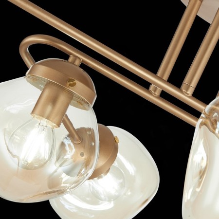 Ceiling EVOLUCE lamp. Sle155702-06. More. 6x40 watts, E14, 80x53x30 cm, golden color-6
