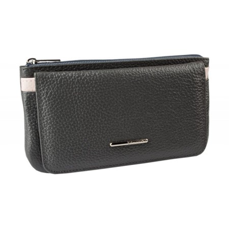 Purse with lightning, dark gray color and powder