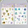 Tattoo on the body color "Flower buds" mix 24x14.5 cm