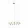 Suspended chandelier Mantra Shell, Led, 3180lm, 3000k, 300 mm, gold color