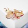 Brooch "Fish" Cockerel, color red-gold in gold